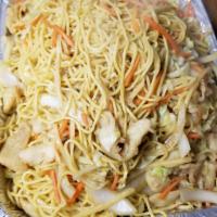 86. Chicken Chow Mein · Stir fried wheat noodles with vegetables.