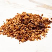 mom's housemade granola · contains walnuts and almonds
