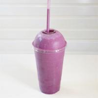 Super Protein Wake Up Smoothie · Rainforest acai, banana, strawberries, your choice of protein powder and soy milk.