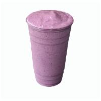 30 oz. Energy Recovery Shake · Vanilla whey protein, glutamine, strawberry, banana and blueberry-n-oats.