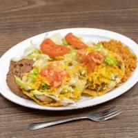 22. Chalupa Plate · 2 pieces. Tostadas. Beef, chicken, or beans. No mix. Chalupas served with rice and beans. Co...