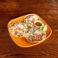Taco Arriero · 3 pieces. Signature cowboy tacos! It is a great mixture of chopped steak, chicken, ham, and ...