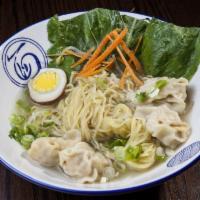 Dumplings Bowl (Chicken) · Our signature bowl with Dumplings (Chicken)! Select a noodle and broth.