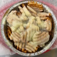 Seasoned Fries with Mozz and Gravy  · Topped with melted mozzarella and brown gravy.
