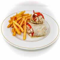 talian Chicken Wrap · Grilled chicken breast, sun-dried tomatoes, roasted peppers,
fresh mozzarella, balsamic vina...
