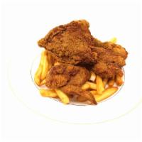 Fried Chicken · Half crispy fried chicken. Served with french fries & coleslaw