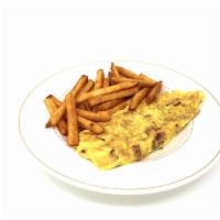 Bacon Omelette · Served with home fries and toast