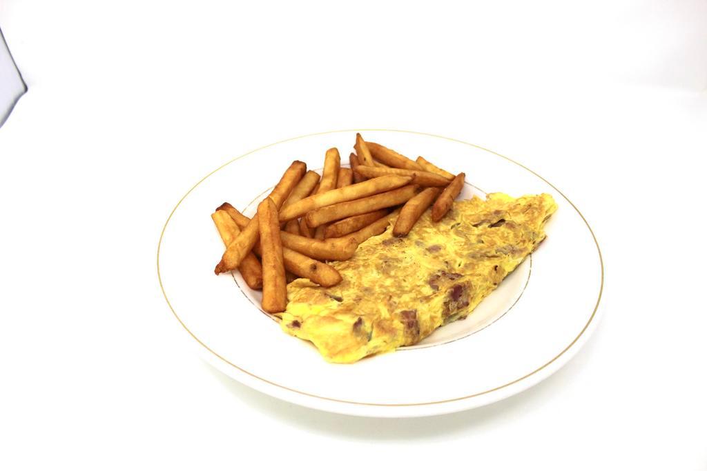 Bacon Omelette · Served with home fries and toast