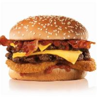 Double Western Bacon Cheeseburger® · Two Charbroiled All-Beef Patties, Two Strips of Bacon, Two Slices of Melted American Cheese,...