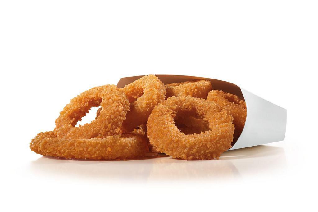 Onion Rings · Onion rings cooked up in crispy and golden brown.