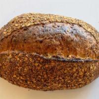 Flax Sunflower Seed Loaf · European style sourdough. Very tender open crumb, baked dark, 100% organic and naturally fer...