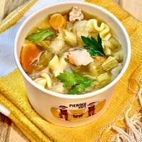 Chicken Noodle Soup · Tender, slow-simmered chicken, sweet carrots, crisp celery, diced onions and al dente noodle...