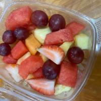 Fresh Fruit · Watermelon, pineapple, strawberry, grapes, honeydew and cantaloupe.
