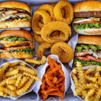 B'igi Fusion - 4 B'igi Burgers + 4 Sides · Pick & Choose four 1/4 lb B'igi Burgers, add 4 sides including Fries, Sweet Potato Fries and...