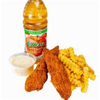 Kids Chicken Strips · 2 Chicken Strips, fries and drink