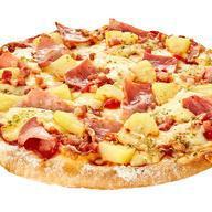 Hawaiian Pizza · Canadian bacon, ham, pineapple and extra cheese.