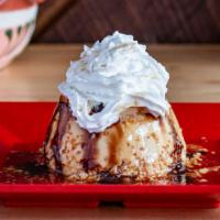 Fried Ice Cream · Topped with chocolate syrup and cinnamon.