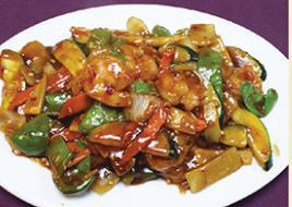 Szechuan Shrimp  · Hot! Shrimp sauteed with vegetable accented with our special pungent sauce.
