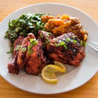Tandoori Chicken Entree · Served with 2 small sides and warm bread. Gluten-free.