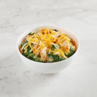 Kid's Cheese and Broccoli Bowl · Fresh steamed broccoli and cheddar-jack cheese. Served with choice of side and a mini chocol...