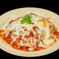 Lasagna with Meat Dinner · Includes garlic bread and a salad.