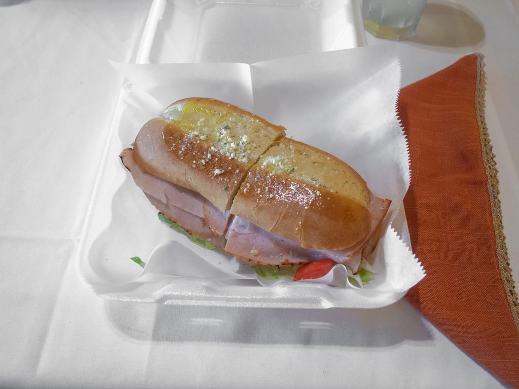 Turkey Sub · Served with chips.