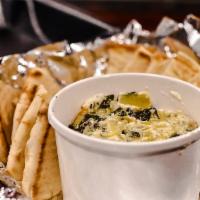 Spinach & Artichoke Dip · served with pita bread