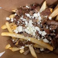 31.Lamb Over Fries with Feta Cheese · 