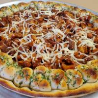 Good Karma BBQ Seitan Nuggets Vegan Pizza · Good Karma BBQ Seitan Nuggets Vegan Pizza