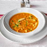 Pasta e Fagioli · Traditional bean soup with pasta.