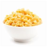 MACARONI AND CHEESE · A classic favorite of macaroni pasta with melted cheese.