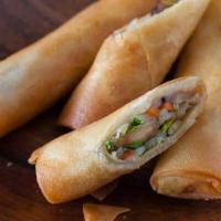 Spring Rolls · 1 piece. A crispy, thin roll filled with just vegetables. A good option for vegetarians and ...