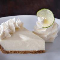 Key Lime Pie · On a graham cracker crust with housemade whipped cream. Vegetarian.