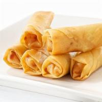 Crispy Veggie Spring Roll · Cabbage, carrot and mushroom with sweet chili sauce. 