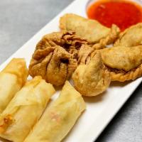 Rasa Tapas · Curry puffs and dumpling fritters.