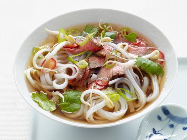Pho Beef Noodle · beef, rice noodles, basil leaves & chili plum sauce