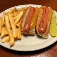 Fenway Franks Sandwich · 2 all beef hot dogs and grilled buns, just like at the park.