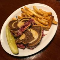 Classic Reuben · Choice of corned beef or pastrami piled high with Swiss cheese, Sauerkraut  and 
1000 Island...