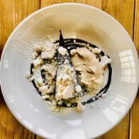 Flourless Chocolate Torte · Meringue, espresso whipped cream. Gluten free!