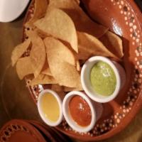 Chips and Salsas · Chef's selection of trio of salsas.