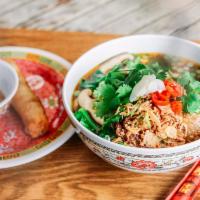 Duck Noodle Soup · Confit Duck Leg, Wonton Noodles, Mushrooms