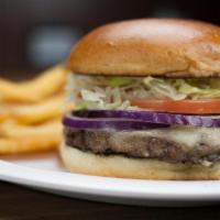 The ‘O’ Brady Burger · Angus seasoned with a blend of herbs and spices, topped with melted provolone cheese and ser...