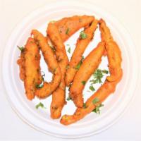 3. Fish Pakora Tilapia · 6 pieces. Tender strips of fish delicately spiced.