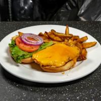 Buffalo Chicken Sandwich · Chicken breast with buffalo sauce and cheddar cheese with blue cheese sauce on kaiser roll. ...