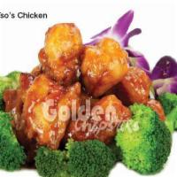 3. General Tsos Chicken  · Chunks of chicken in spicy brown sauce. Spicy. 