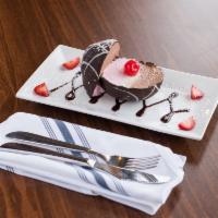 Spumoni Bomba · Pistachio, strawberry and chocolate gelato.