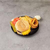 Deluxe Cheeseburger · Choice of American, Swiss, Cheddar, or mozzarella cheese. Served on a toasted bun with coles...