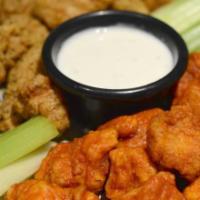 Boneless Wings Dinner · Half Pound of Boneless Chicken breaded to order. Served with Ranch and Celery and your choic...