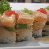 Sushi Box · Tuna, White fish, Spicy Tuna, Kani, Avocado Pressed into Square.
Spicy Mayo, Eel sauce and W...