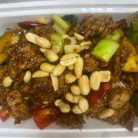 Kung po vegan chicken · Spicy